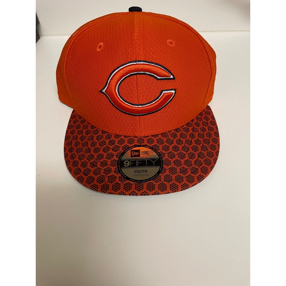 New Era Chicago Bears Youth 9FIFTY Snapback Hat Orange NFL Sideline 20916046